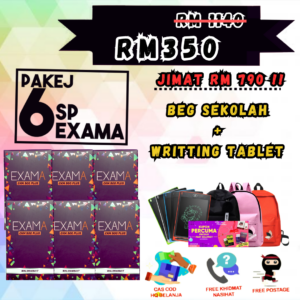 6 BOTOL EXAMA +  BEG SEKOLAH + WRITTING TABLET
